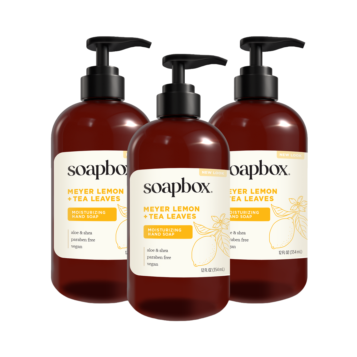 Meyer Lemon + Tea Leaves Moisturizing Hand Soap 3-Pack – Soapbox