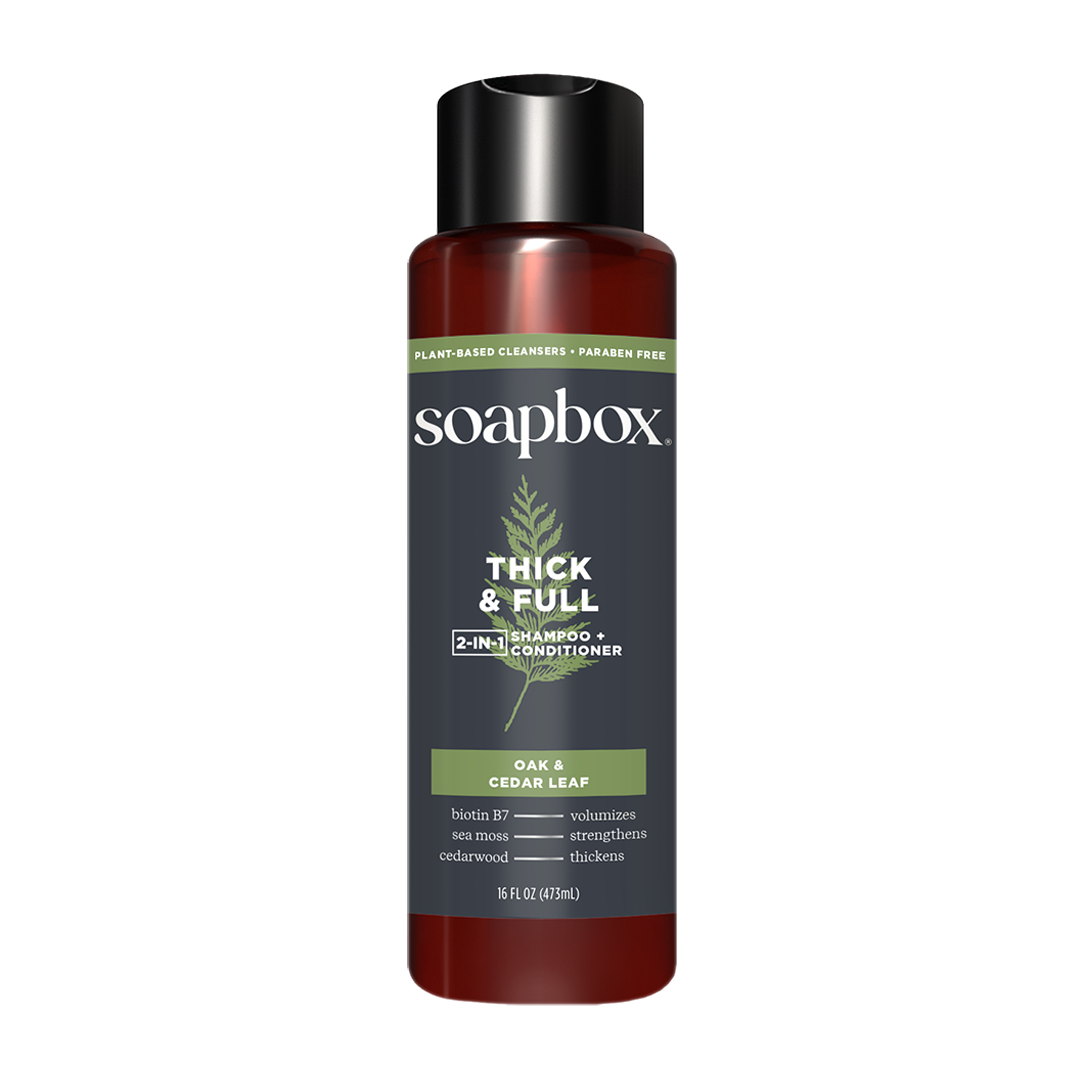 Men's Thick & Full 2-in-1 Shampoo and Conditioner – Soapbox