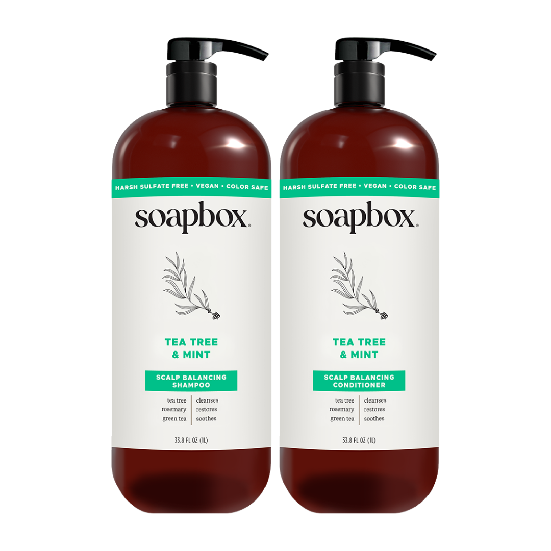 Tea Tree & Mint Scalp Balancing Shampoo + Conditioner Set - 1