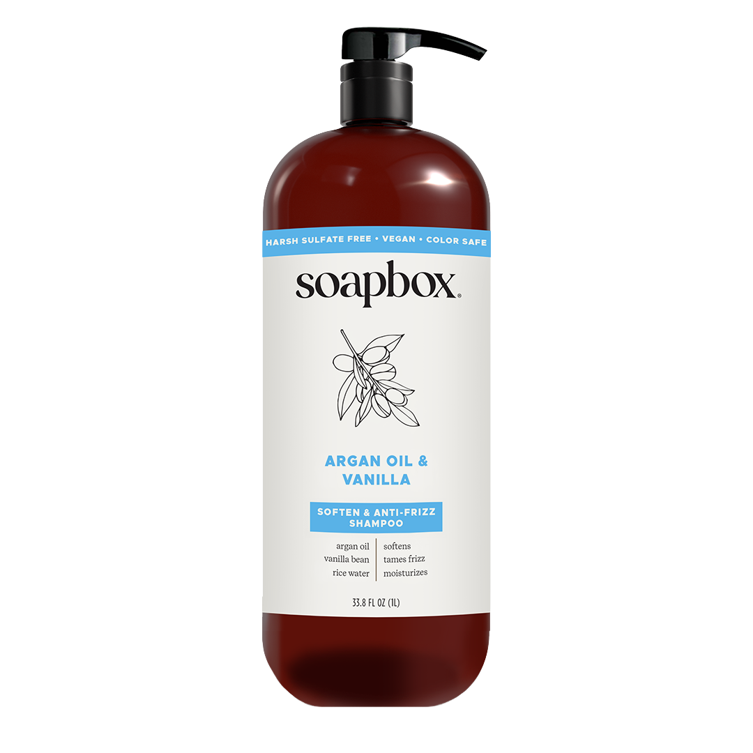 Argan Oil & Vanilla Soften & Anti-Frizz Shampoo - 1 Liter – Soapbox