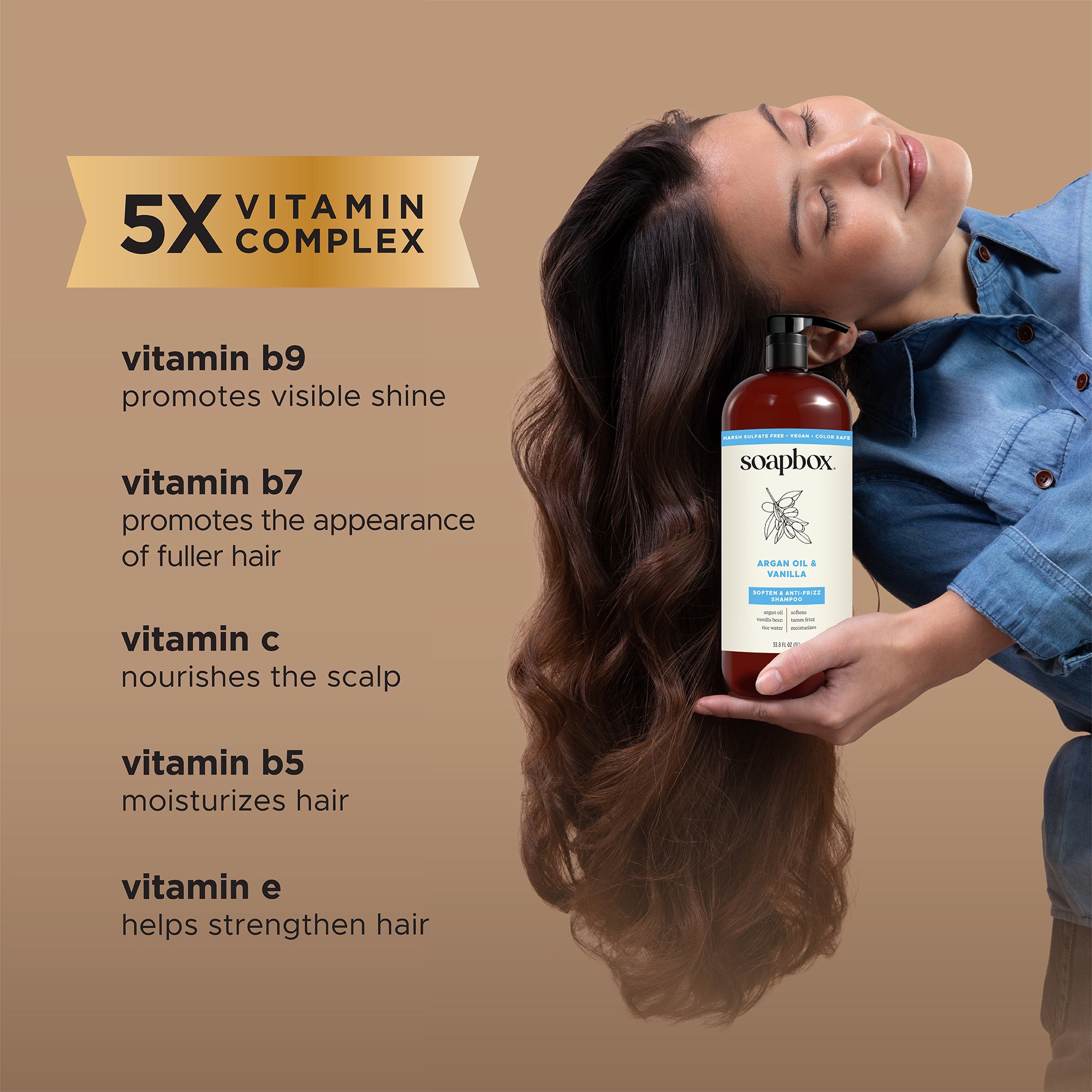 Argan Oil & Vanilla Anti-Frizz Shampoo - 1 Liter