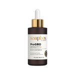 Soapbox ProGro Density+ scalp and hair serum bottle on a white background