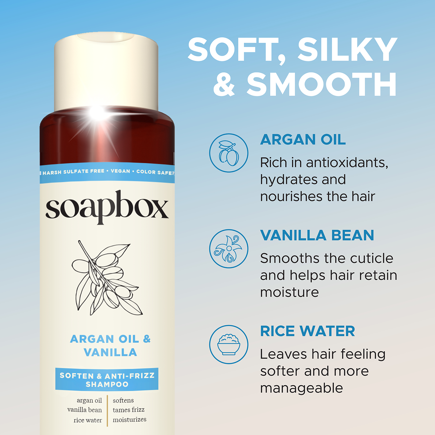 Argan Oil & Vanilla Anti-Frizz Shampoo + Conditioner Set