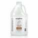 Large clear plastic gallon jug of Soapbox coconut milk and sandalwood moisturizing hand soap with white cap and label.