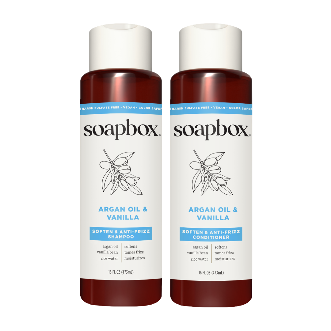 Argan Oil & Vanilla Anti-Frizz Shampoo + Conditioner Set