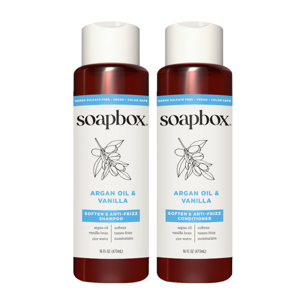 Argan Oil & Vanilla Anti-Frizz Shampoo + Conditioner Set