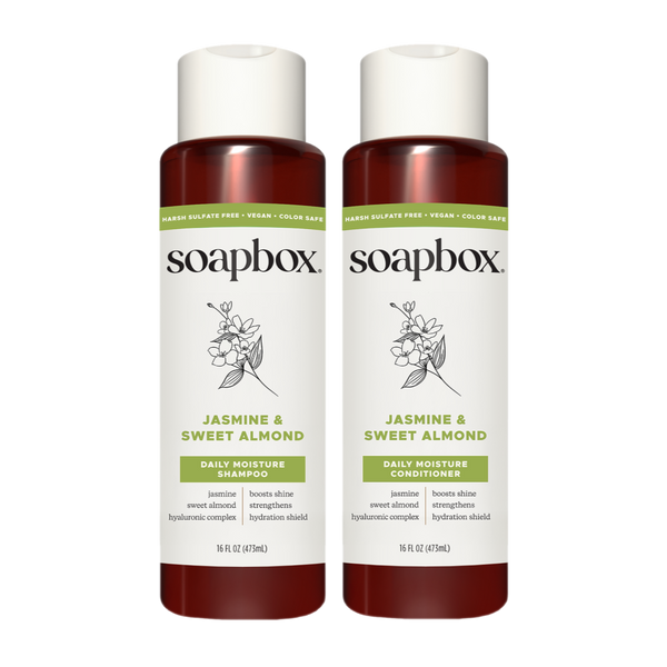 Jasmine & Sweet Almond Daily Moisture Shampoo + Conditioner Set