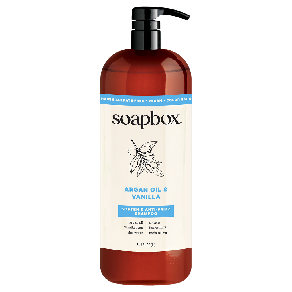 Argan Oil & Vanilla Anti-Frizz Shampoo - 1 Liter — Soapbox