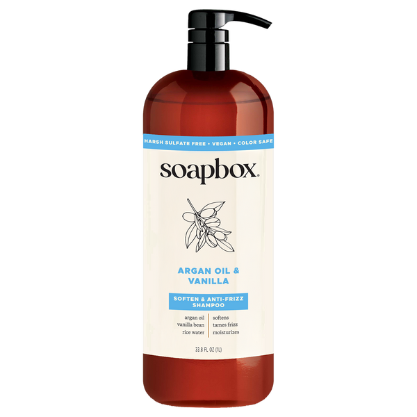 Argan Oil & Vanilla Anti-Frizz Shampoo - 1 Liter — Soapbox
