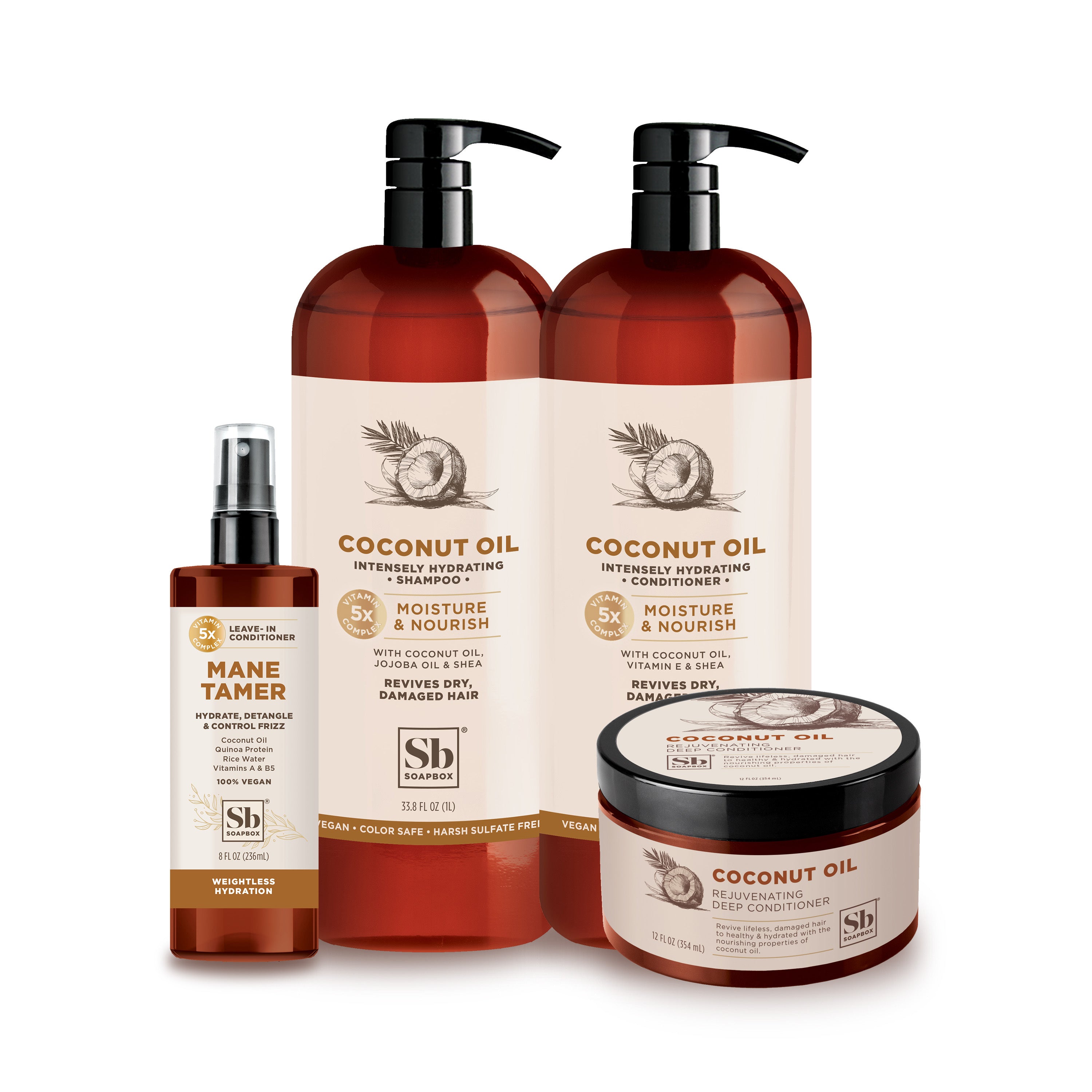 Coconut Oil Hydrating Haircare Bundle - Large