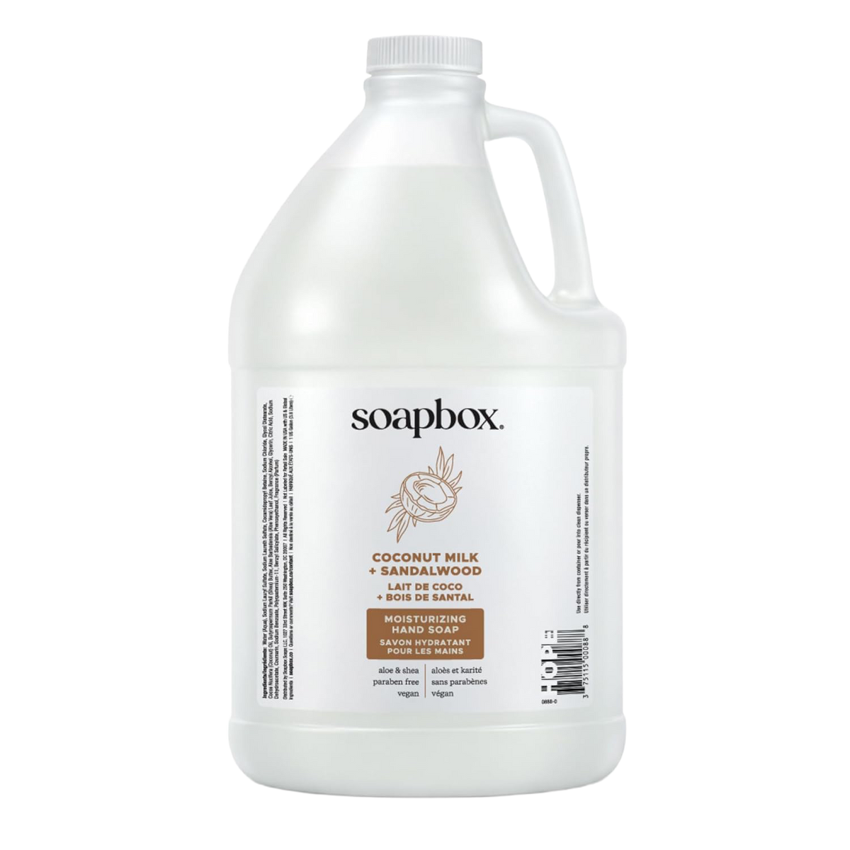 Coconut Milk + Sandalwood Moisturizing Liquid Hand Soap Gallon Refill