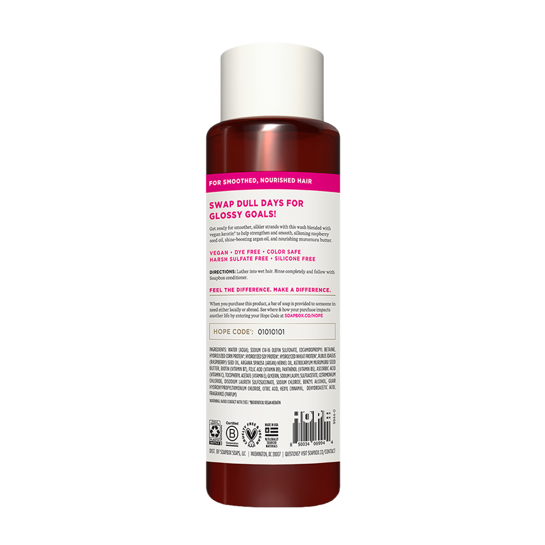 Keratin & Raspberry Seed Oil Smoothing Shampoo