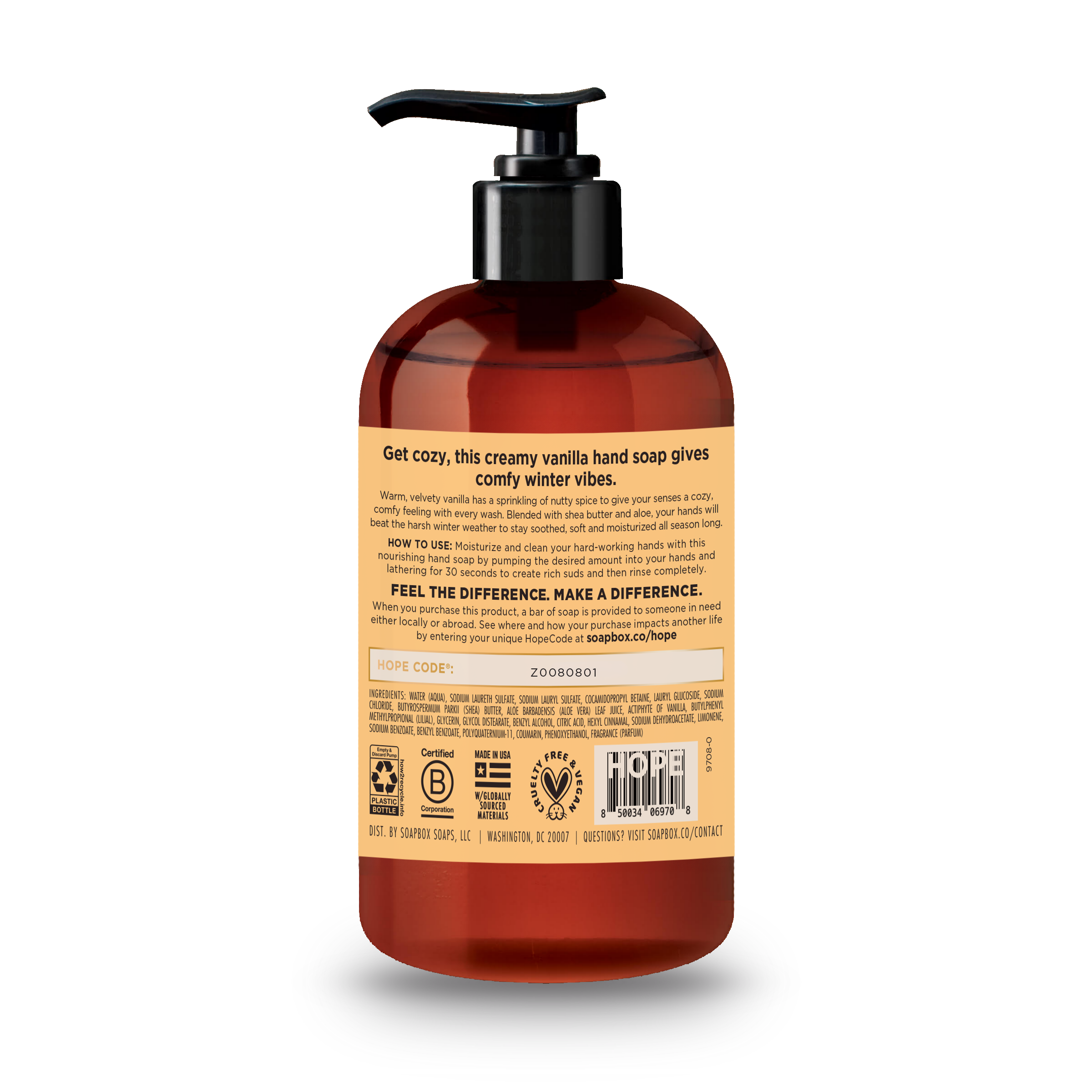Spiced Vanilla Moisturizing Hand Soap