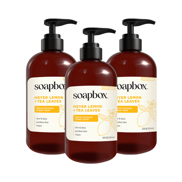 Meyer Lemon + Tea Leaves Moisturizing Hand Soap 3-Pack – Soapbox