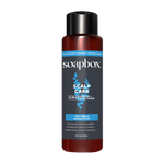 Soapbox Scalp Care 2-in-1 shampoo and conditioner bottle with dark label, tea tree and eucalyptus formula, 16 fl oz.