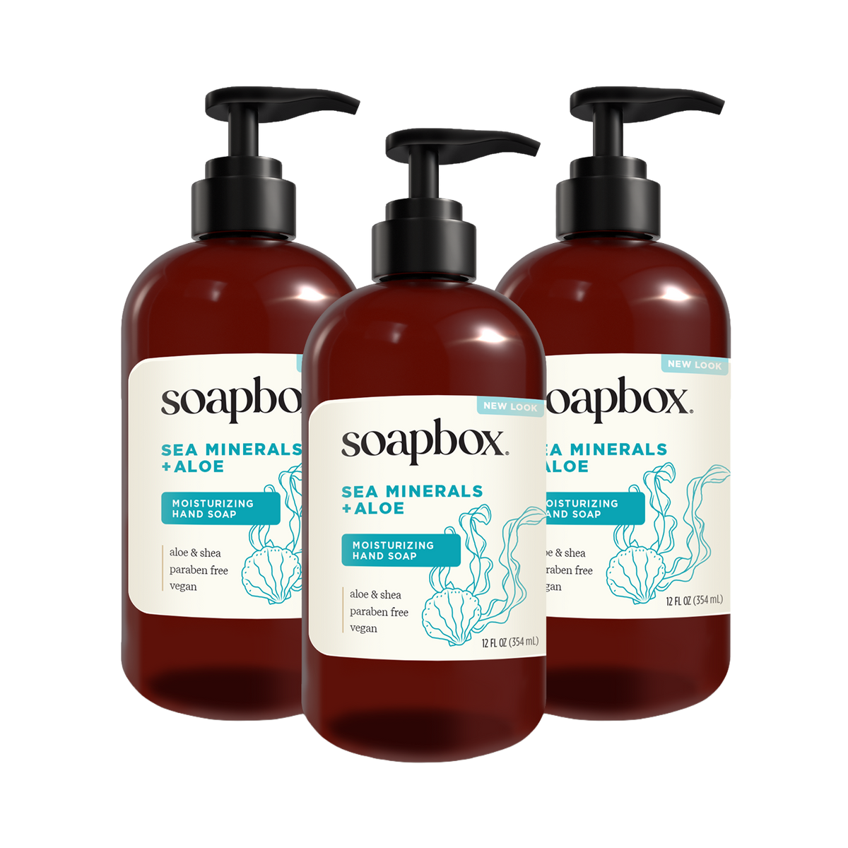 Sea Minerals + Aloe Moisturizing Liquid Hand Soap 3-Pack