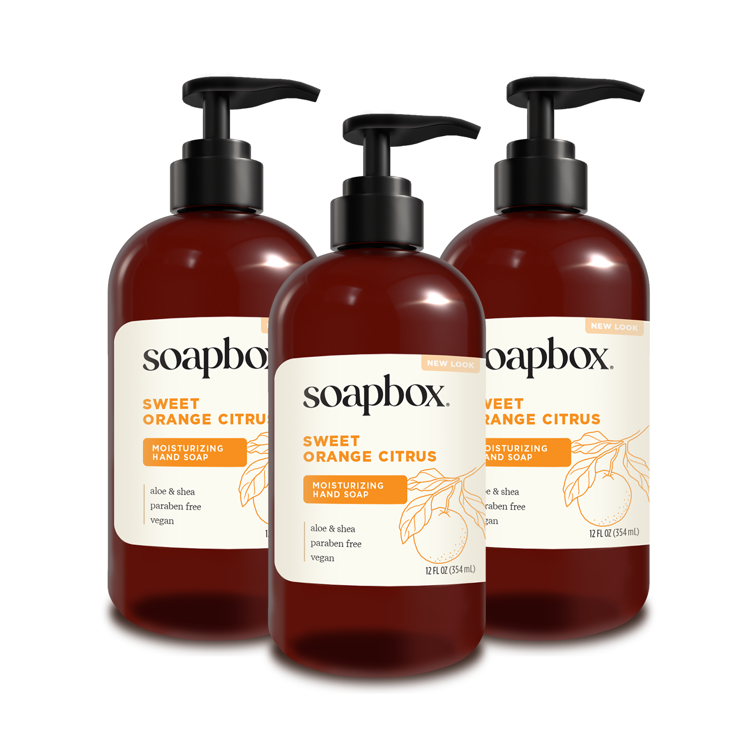 Sweet Orange Citrus Moisturizing Liquid Hand Soap 3-Pack
