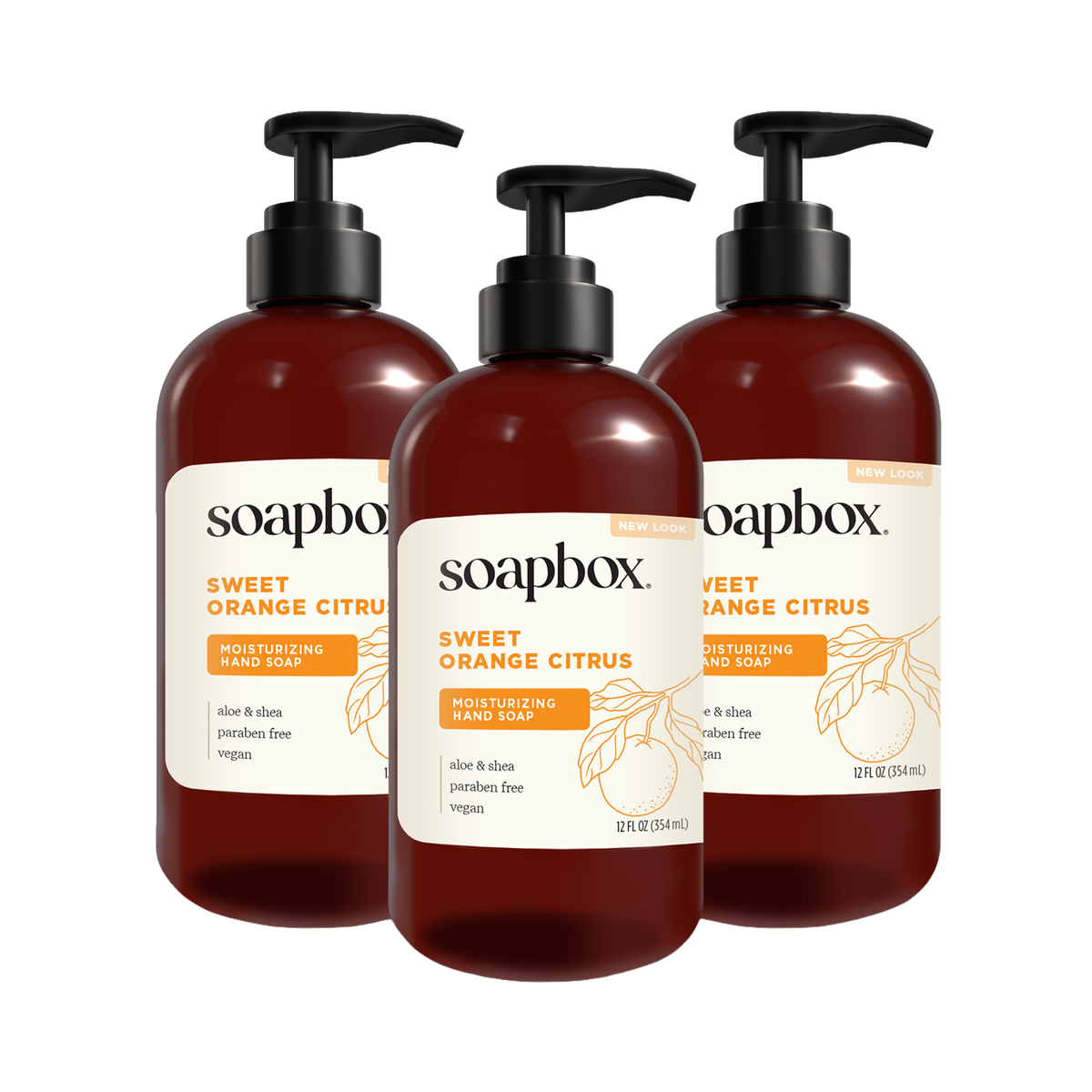 Sweet Orange Citrus Moisturizing Liquid Hand Soap 3-Pack