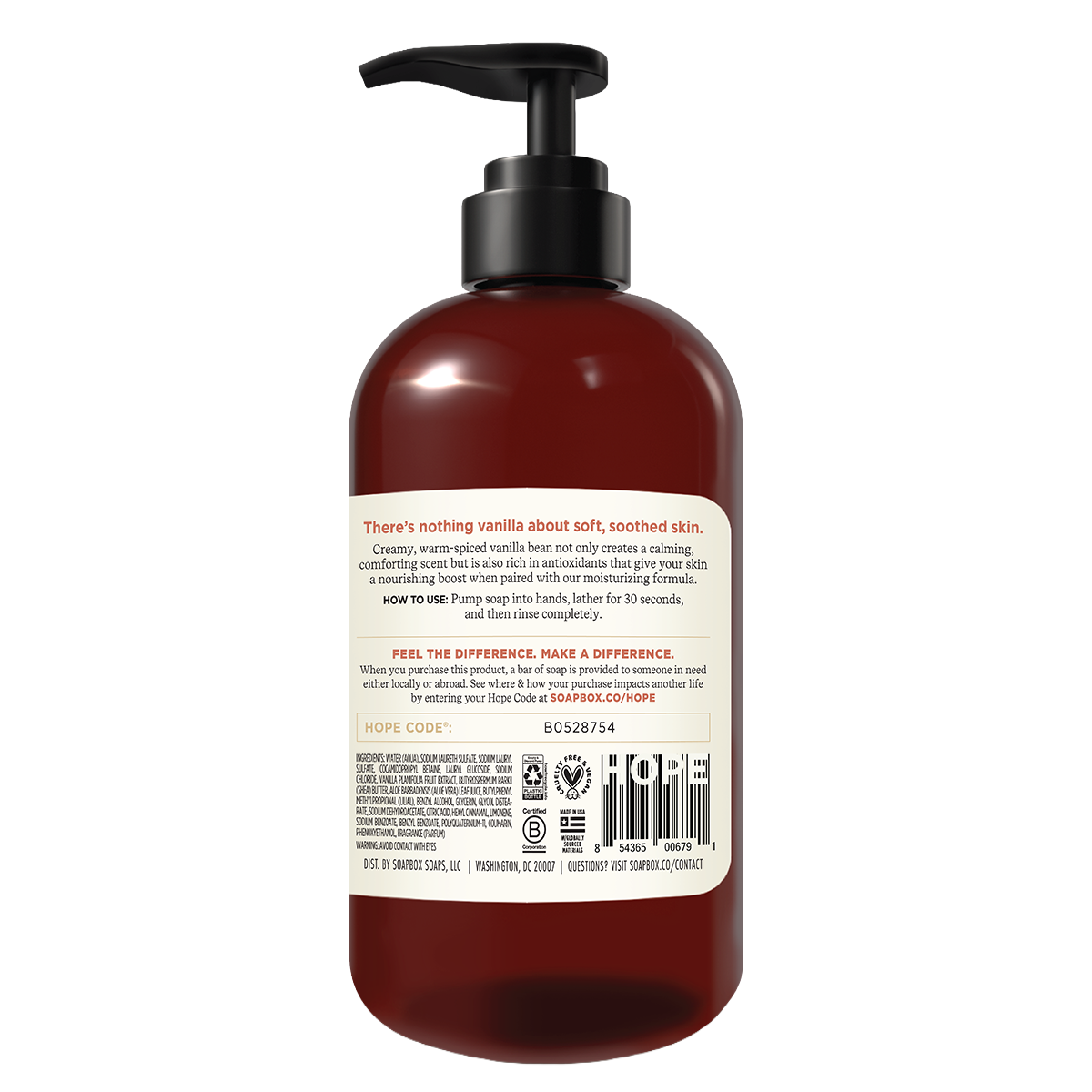 Vanilla Bean Moisturizing Liquid Hand Soap