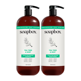 Tea Tree & Mint Scalp Balancing Shampoo + Conditioner Set - 1 Liter
