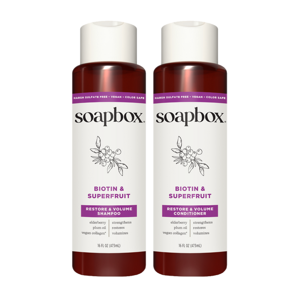 Biotin & Superfruit Volumizing Shampoo + Conditioner Set
