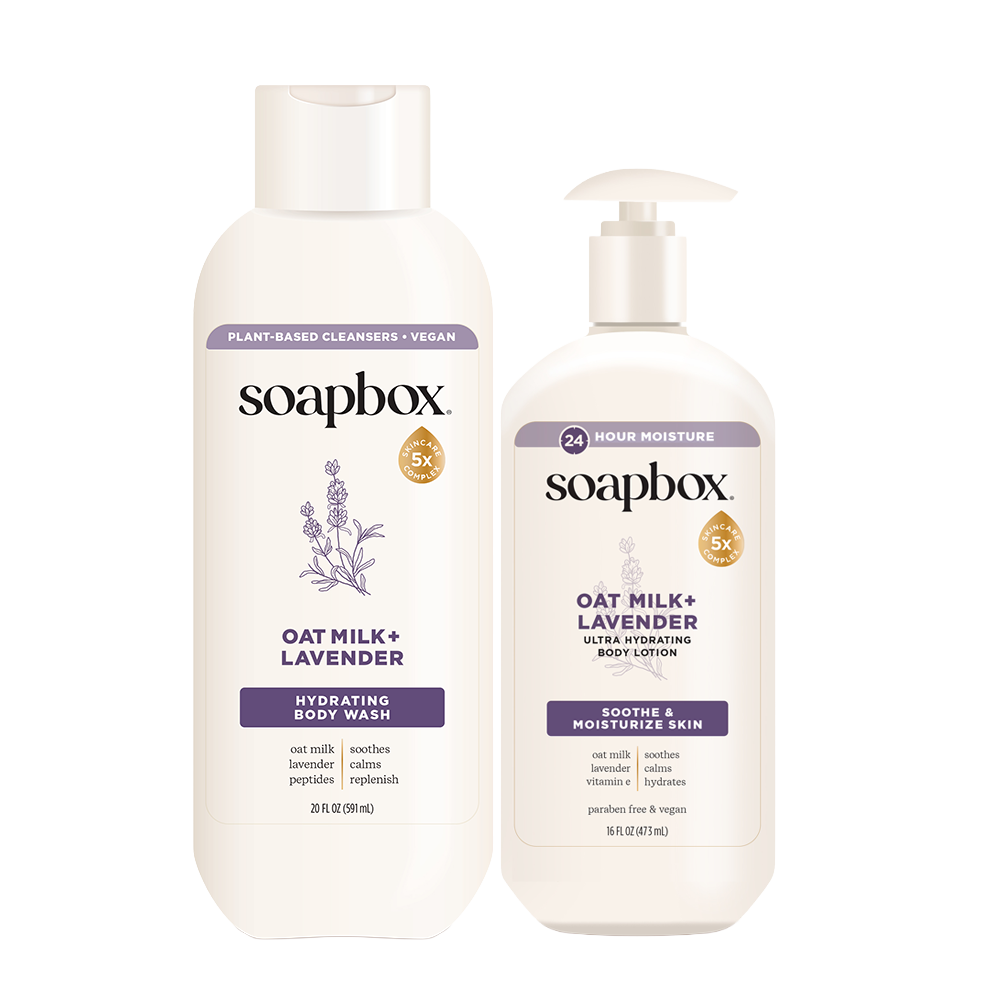 Oat Milk + Lavender Body Wash & Lotion Set