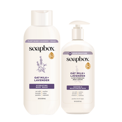 Oat Milk + Lavender Body Wash & Lotion Set