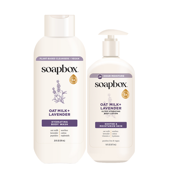 Oat Milk + Lavender Body Wash & Lotion Set