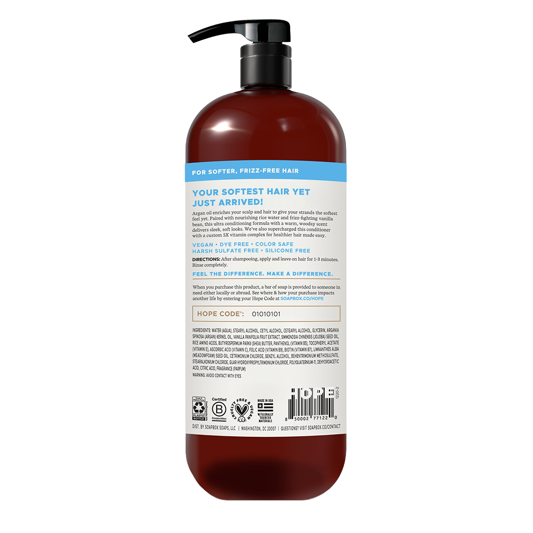 Argan Oil & Vanilla Soften & Anti-Frizz Conditioner - 1 Liter