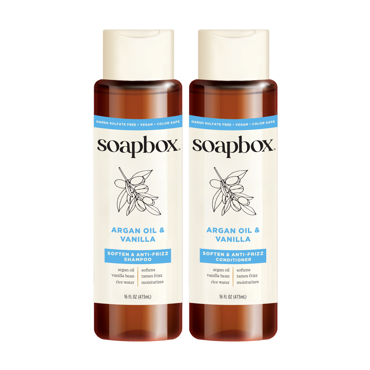 Argan Oil & Vanilla Anti-Frizz Shampoo + Conditioner Set