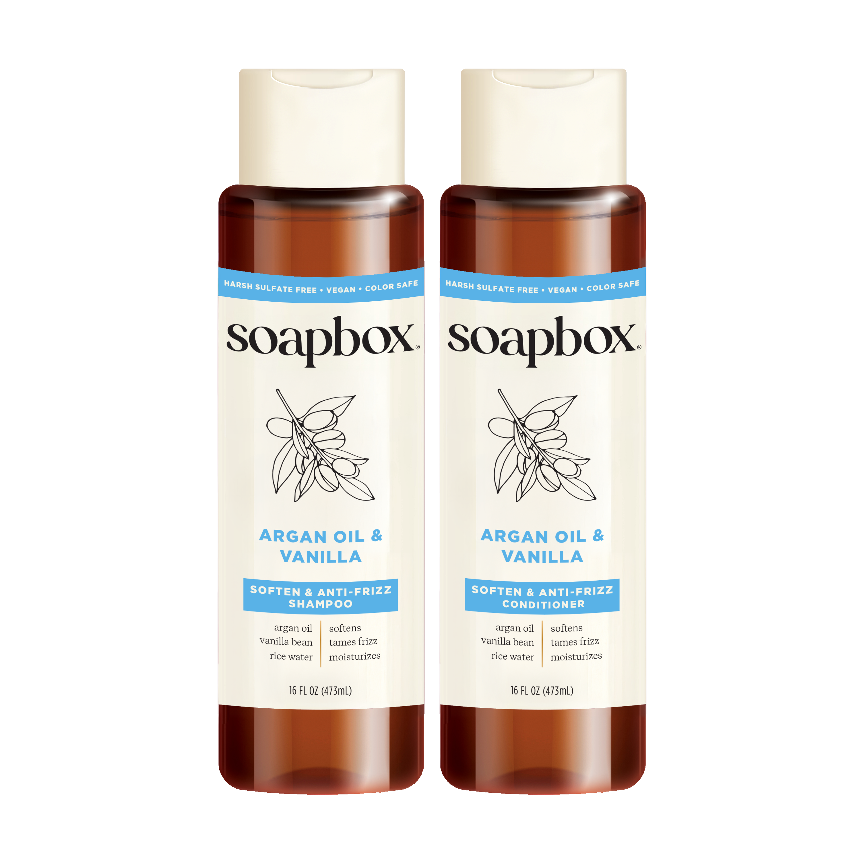 Argan Oil & Vanilla Anti-Frizz Shampoo + Conditioner Set