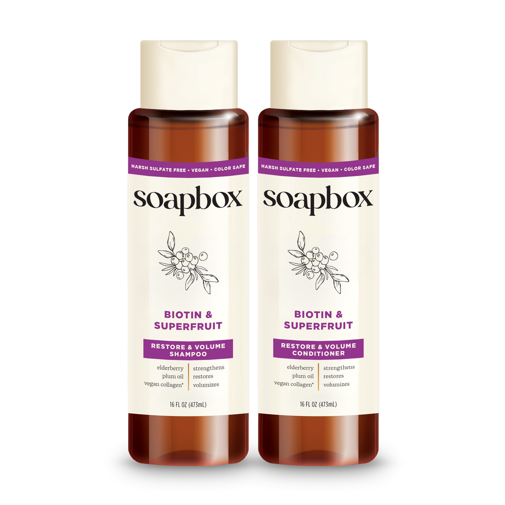 【6個セット】 THE SHAMPOO Biotin & Superfruit Volumizing Shampoo + Conditioner Set — Soapbox