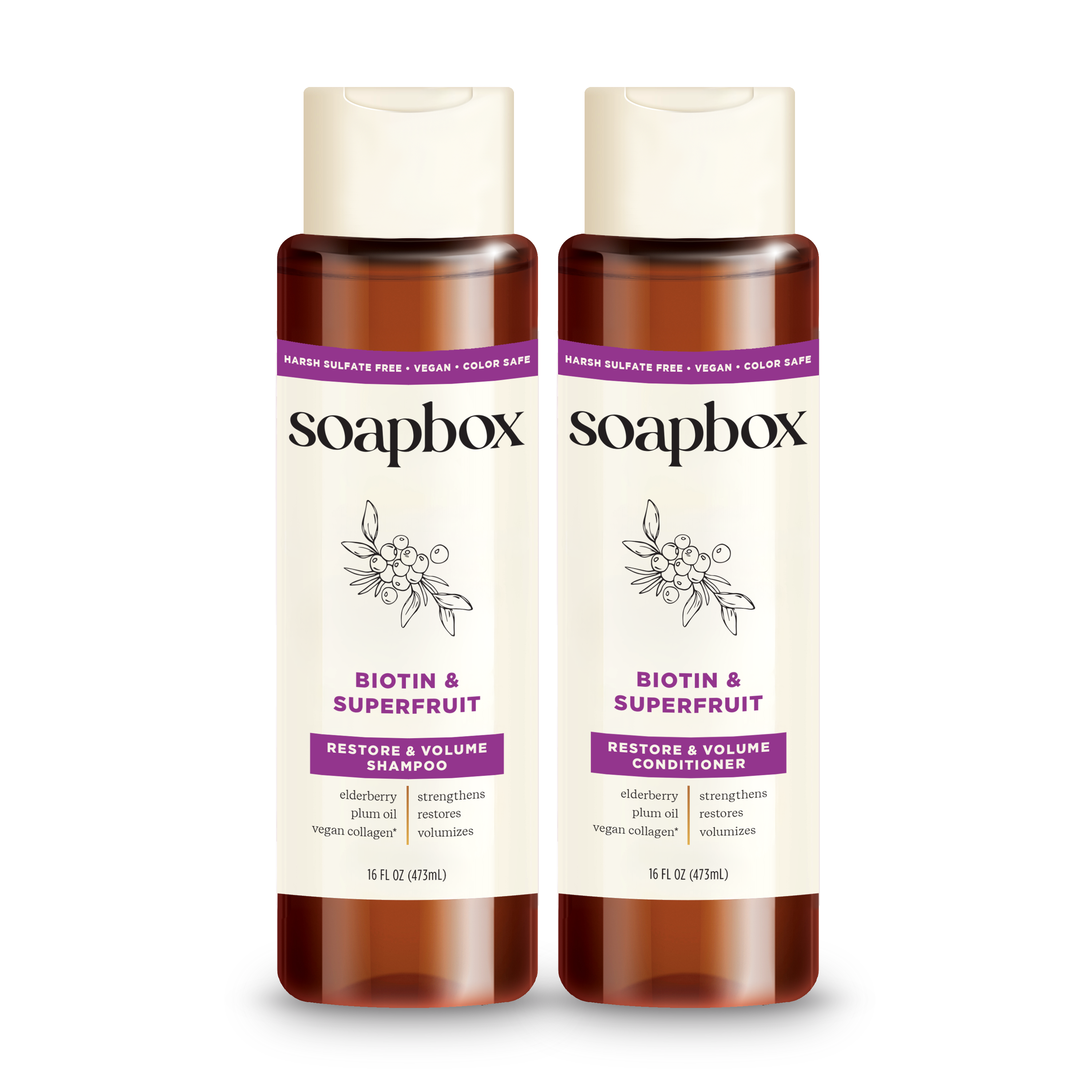 Biotin & Superfruit Volumizing Shampoo + Conditioner Set — Soapbox Biotin & Superfruit Volumizing Shampoo + Conditioner Set — Soapbox