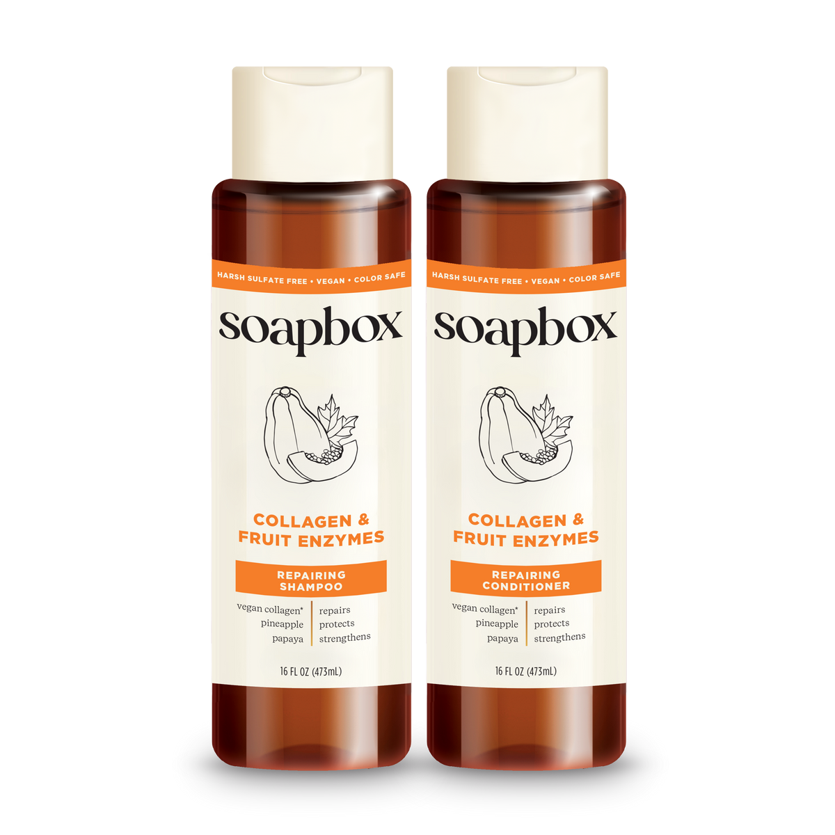 Collagen & Fruit Enzymes Repairing Shampoo + Conditioner Set
