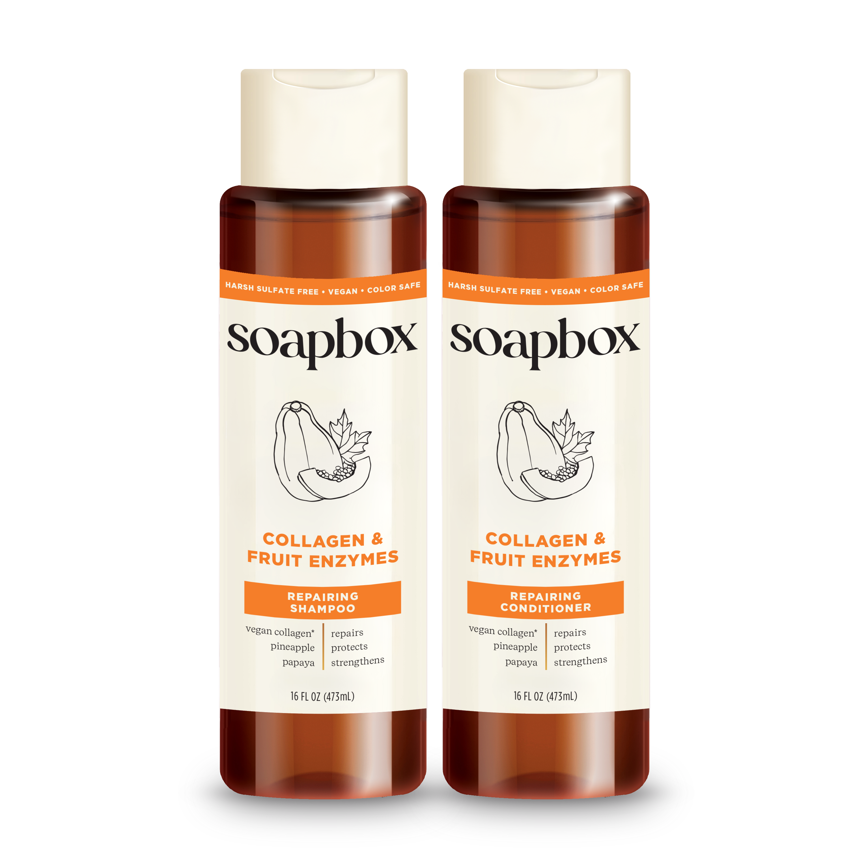 Collagen & Fruit Enzymes Repairing Shampoo + Conditioner Set