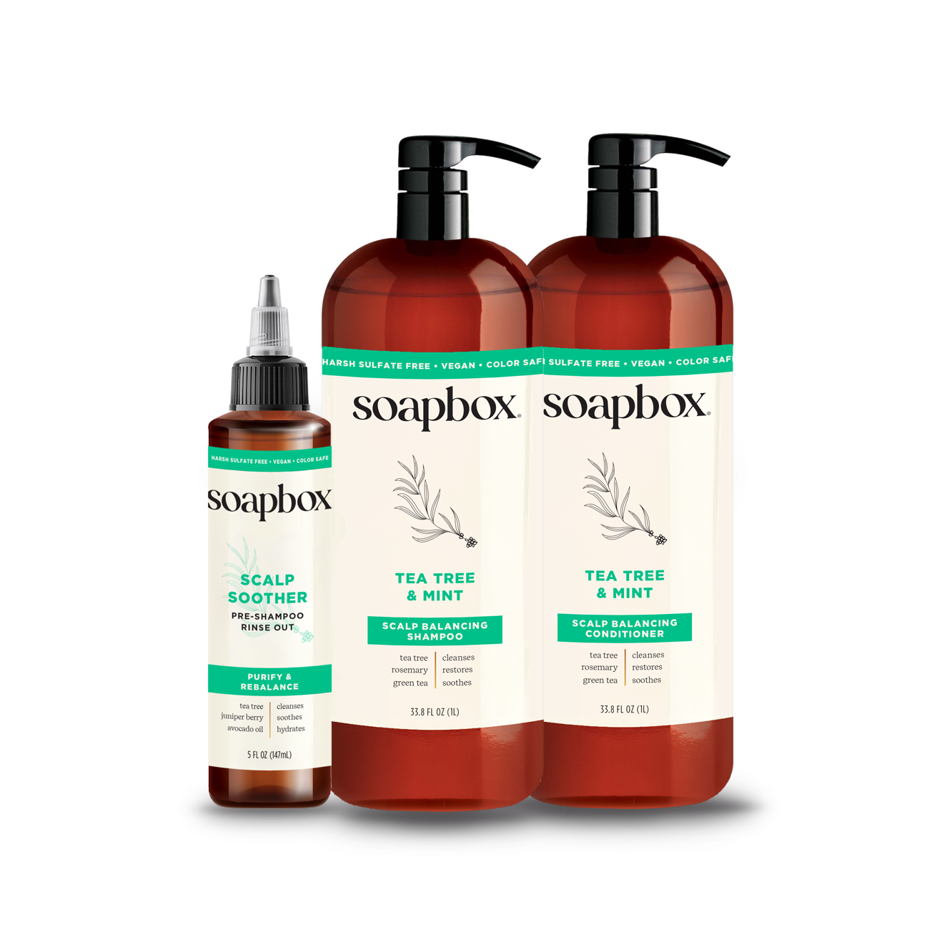 Tea Tree & Mint Scalp Balancing Haircare Essentials (Large)