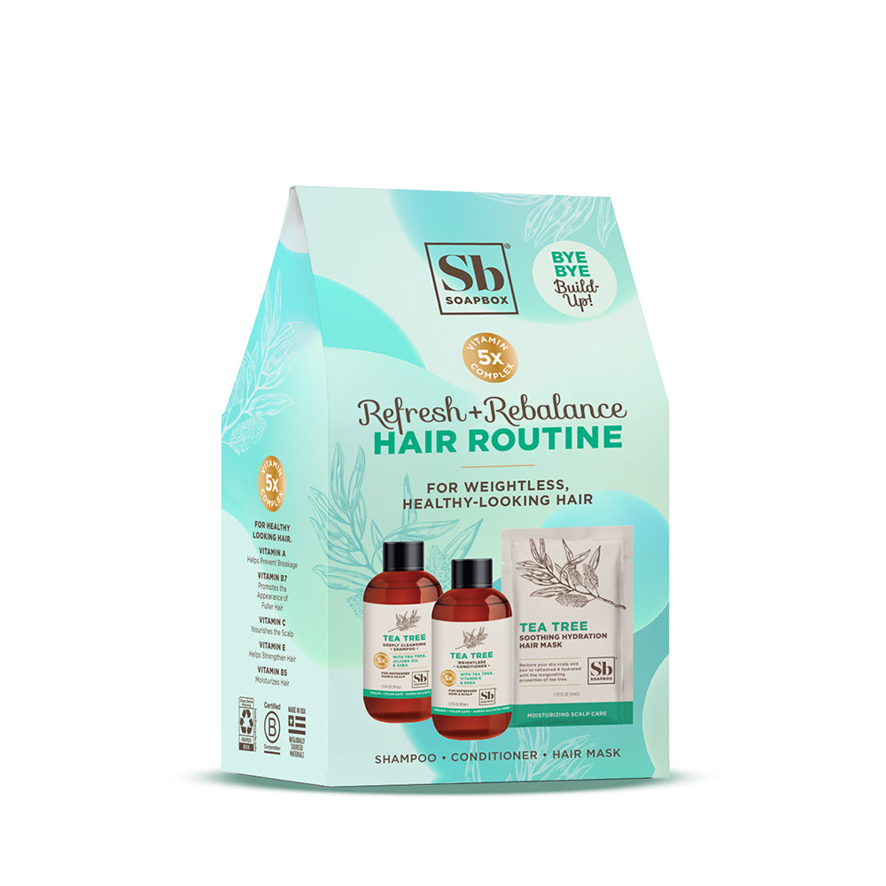 Refresh & Rebalance Tea Tree Travel Hair Kit
