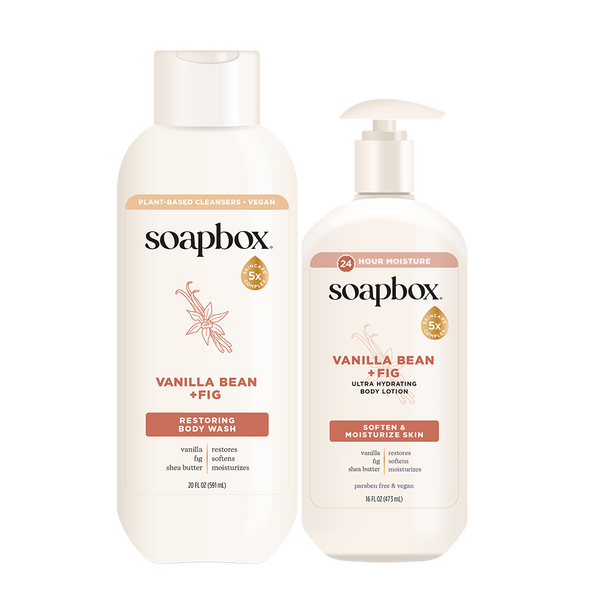 Vanilla Bean + Fig Body Wash & Lotion Duo