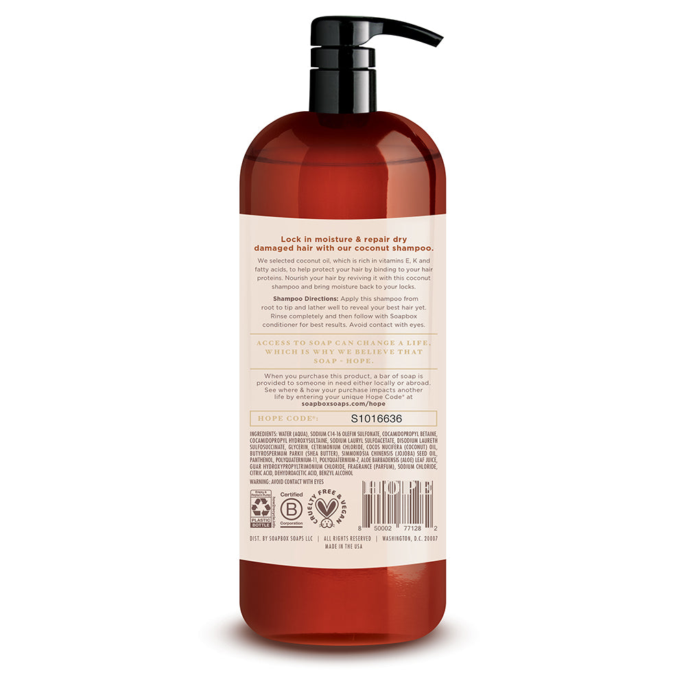 Coconut Oil Moisture & Nourish Shampoo - 1 Liter