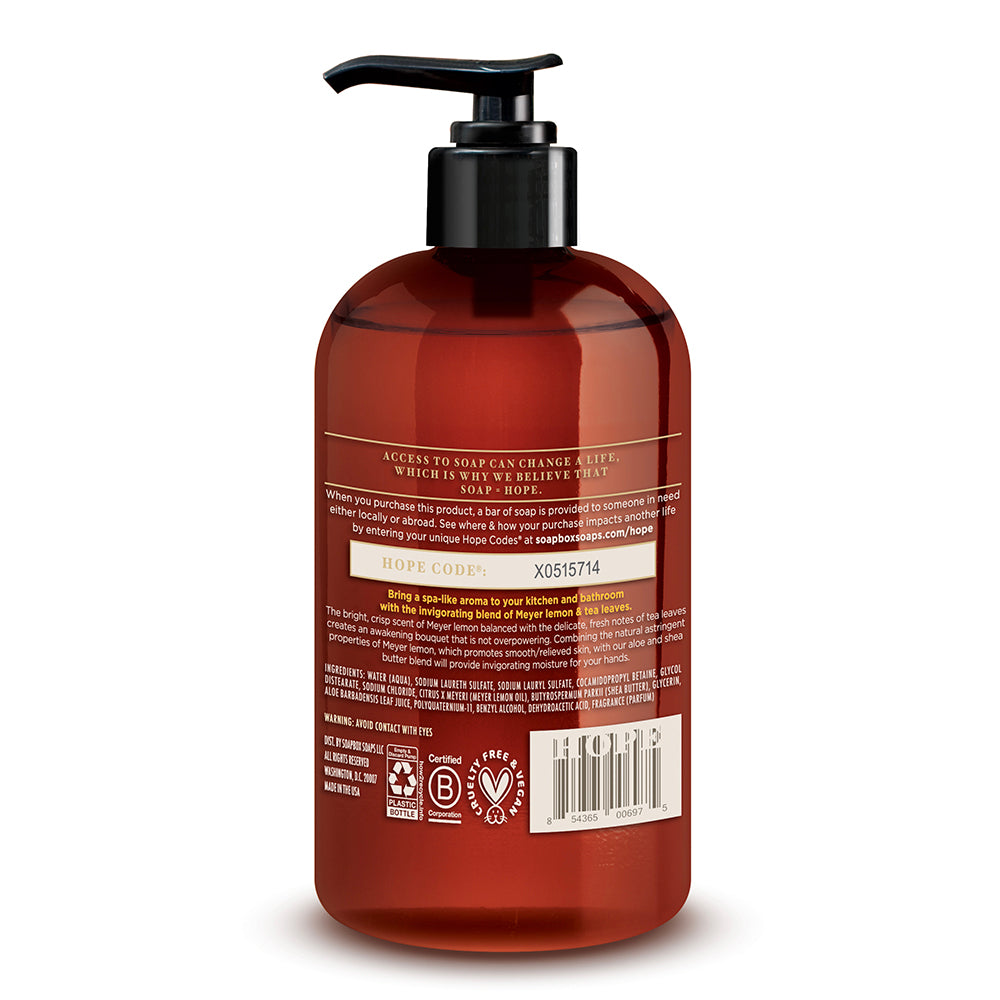 Meyer Lemon & Tea Leaves Invigorating Moisture Liquid Hand Soap