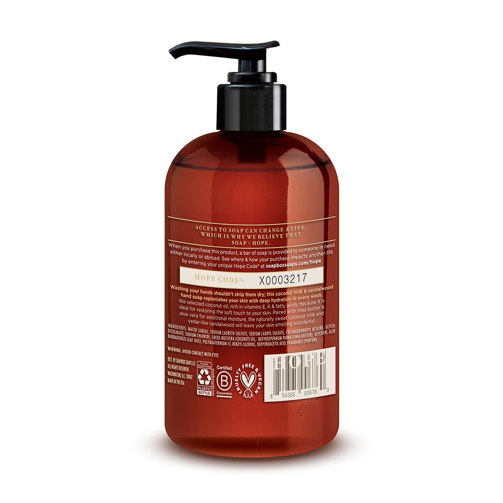 Coconut Milk & Sandalwood Deep Moisture Liquid Hand Soap