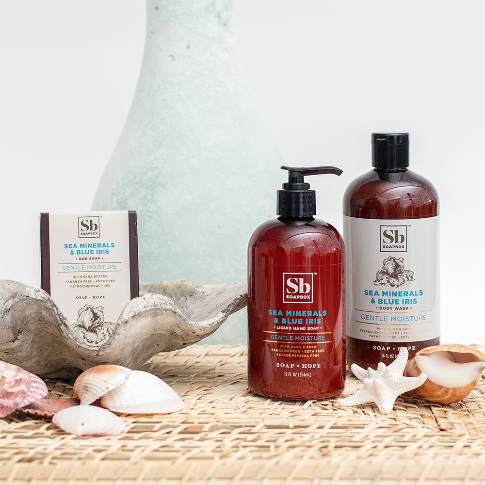 Sea Minerals & Blue Iris Gentle Moisture Liquid Hand Soap 3-Pack