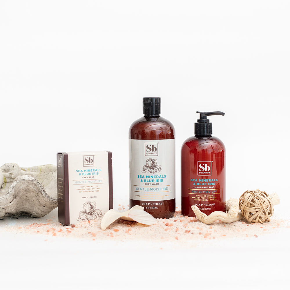 Sea Minerals & Blue Iris Gentle Moisture Liquid Hand Soap 3-Pack
